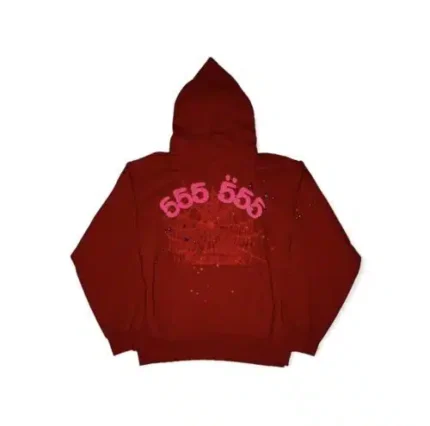 Sp5der 555 555 Worldwide Hoodie – Maroon