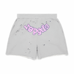 Sp5der OG Web Logo Sweat Short Heather Grey