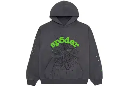 Sp5der Wait Web Hoodie – Dark Grey
