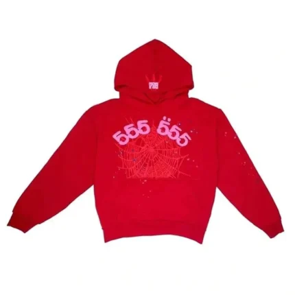 Sp5der World 555 555 Hoodie – Red
